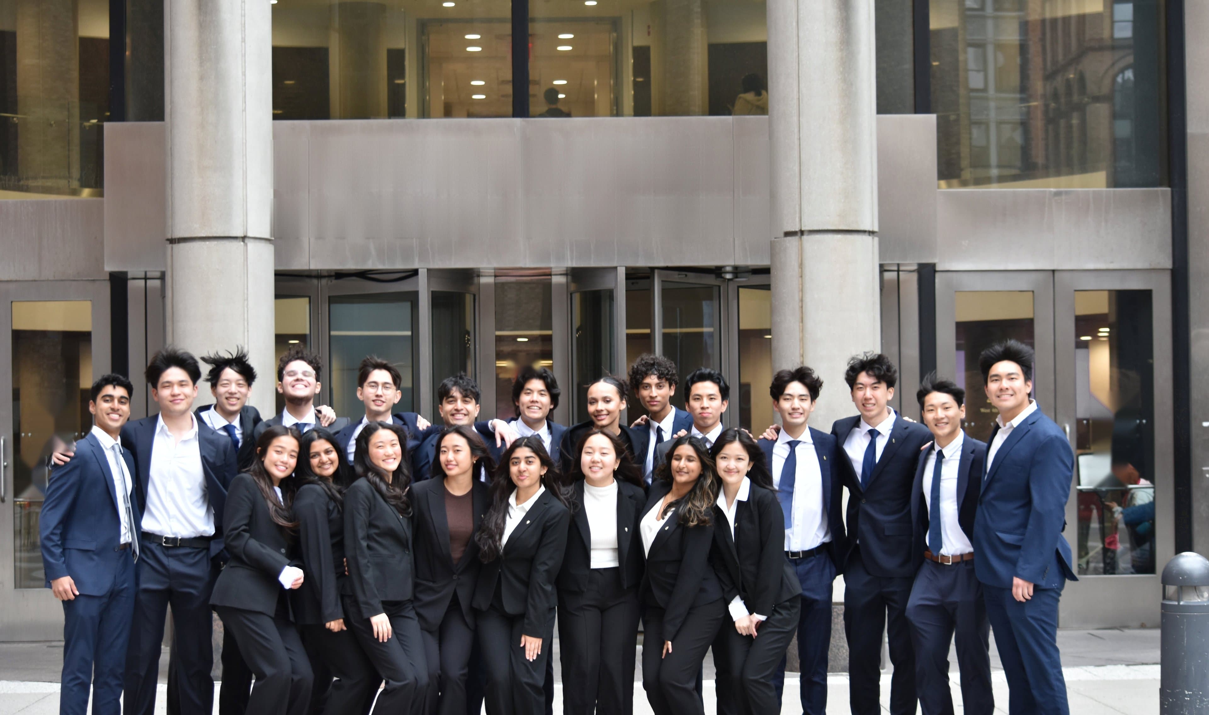 The brothers of NYC AKPsi together in Manhattan
