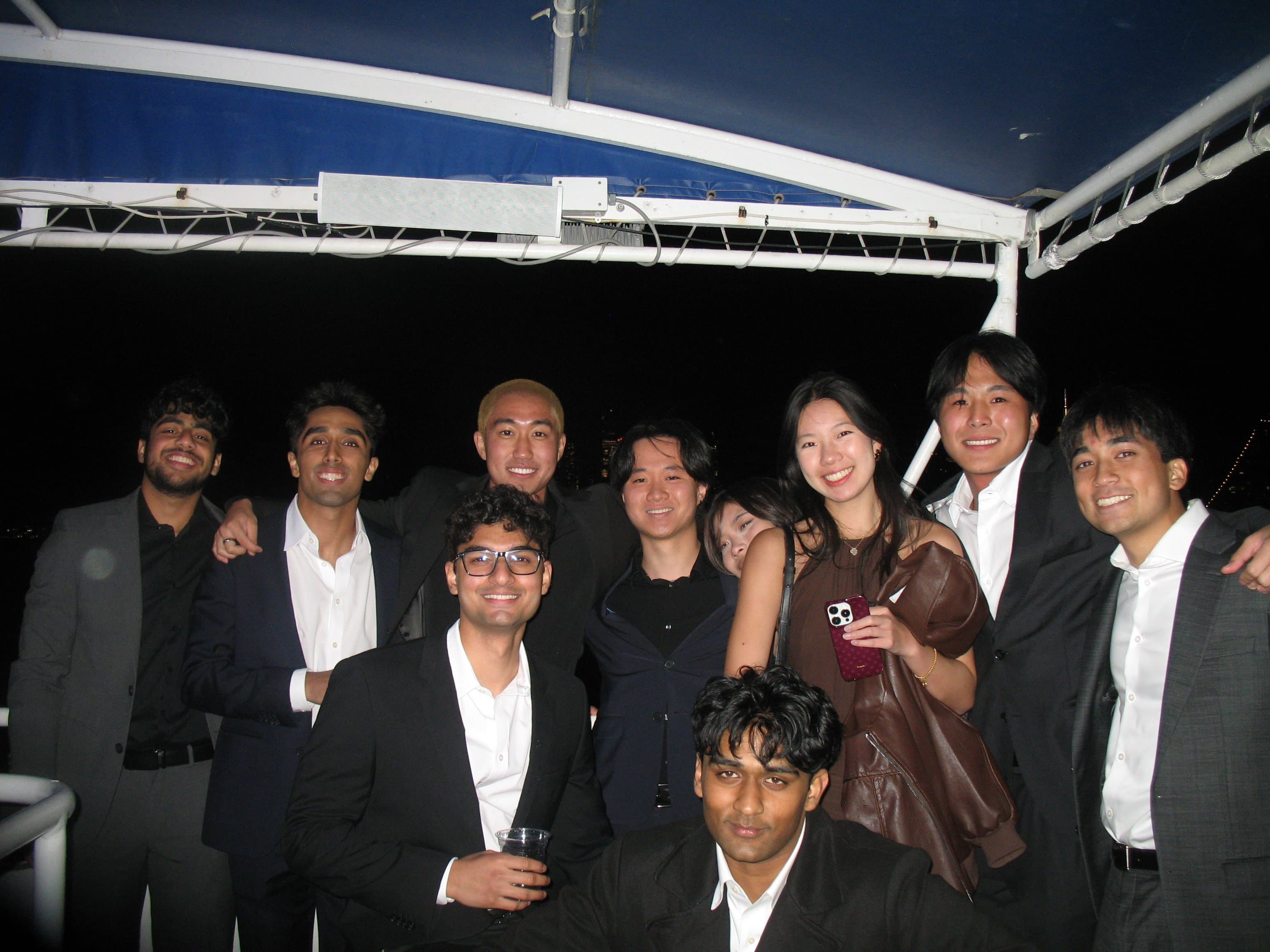 Brothers on deck at the boat formal